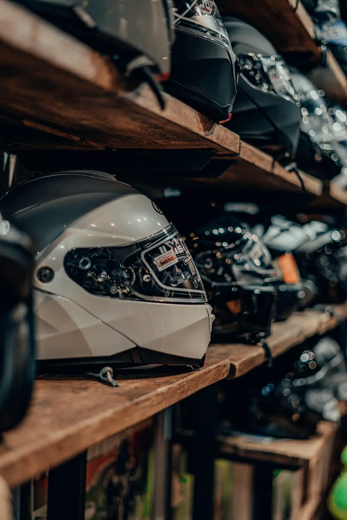 A variety of e-bike helmets displayed together