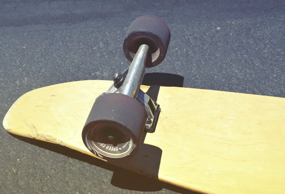 A skateboard with well-maintained trucks and clean bearings.